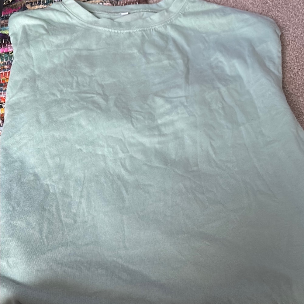 Love Mint Green Tee with Mushroom and Flower Design